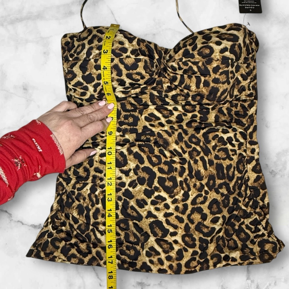 NWT | Lauren Ralph Lauren | Leopard Print Tankini Set Two-Piece Swimsuit | US 10 - Picture 6 of 12